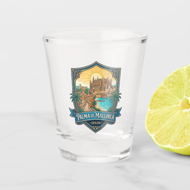 Vaso De Chupito Palma de Mallorca España (Anverso)