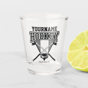 Vaso De Chupito Palo de Hockey Jugador Equipo Disco Personalizado 