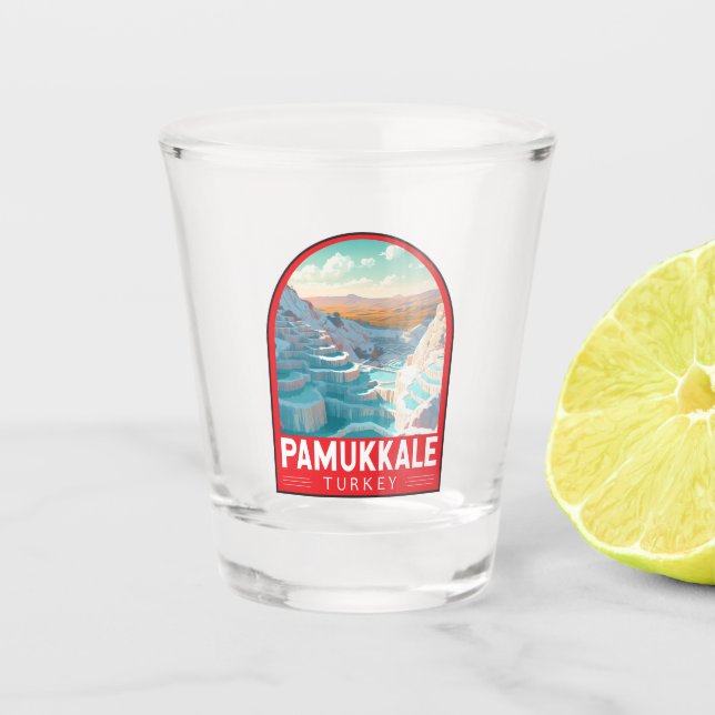 Vaso De Chupito Pamukkale Turquía Viaje de arte (Anverso)