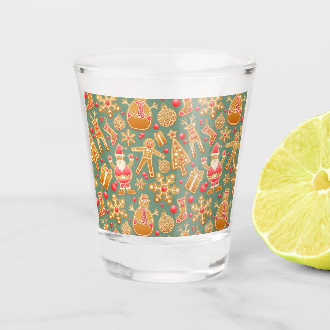 Vaso De Chupito Pan de jengibre/galletas/Navidad (Anverso)
