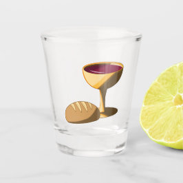 Vaso De Chupito Pan y vino La última comunión de Pascua de la cena