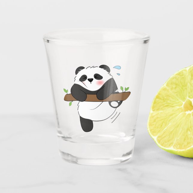 Vaso De Chupito Panda de escalada cúpula Doble cara Delantera (Anverso)