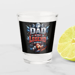 Vaso De Chupito Papá De Día Leyenda Por La Noche - Epic Gamer Papá