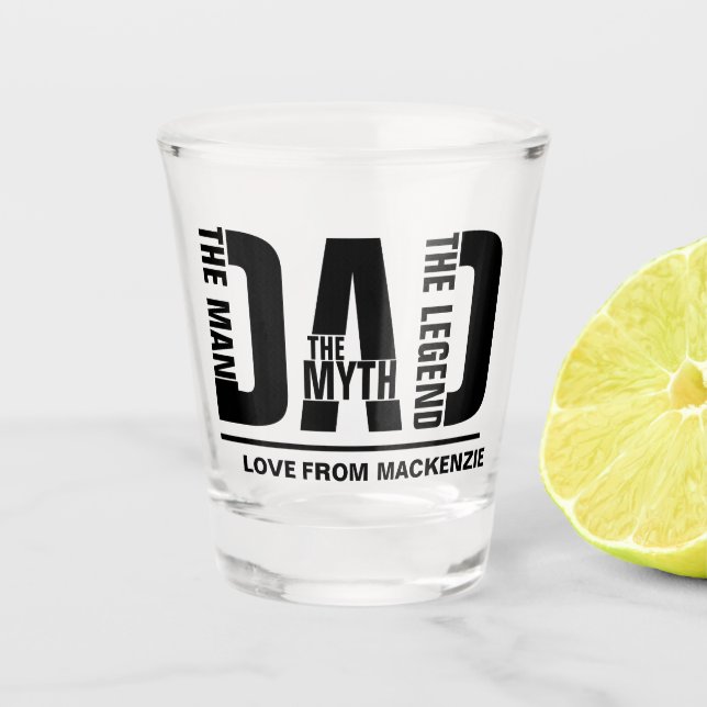 Vaso De Chupito Papá El Hombre El Mito Que Personalizó La Leyenda (Anverso)