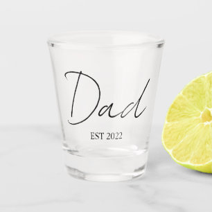 Vaso De Chupito Papá personalizado EST. Vidrio de tiro al año