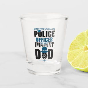 Vaso De Chupito Papá policía   Aplicación de la ley   Día del Padr