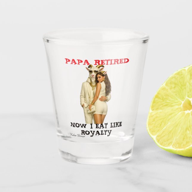 Vaso De Chupito papa se retiró  (Anverso)