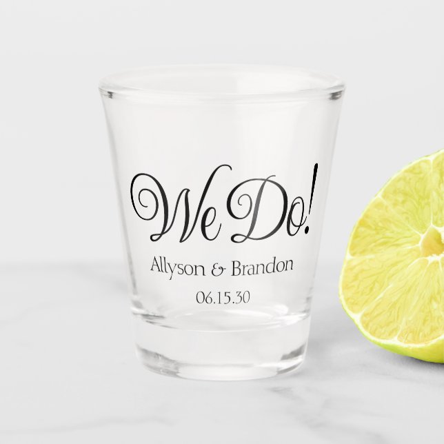 Vaso de chupito para boda (Anverso)