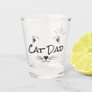 Vaso de chupito para Cat Dad - Regalo divertido pa