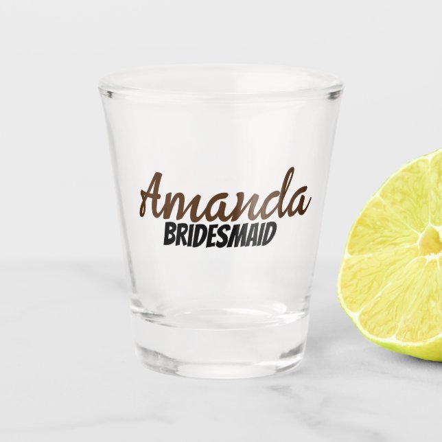 Vaso de chupito para despedida de soltera de novia (Anverso)