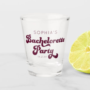 Vaso de chupito para despedida de soltera retro