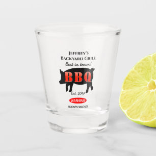 Vaso De Chupito Para él, cristales de barbacoa en el patio traser