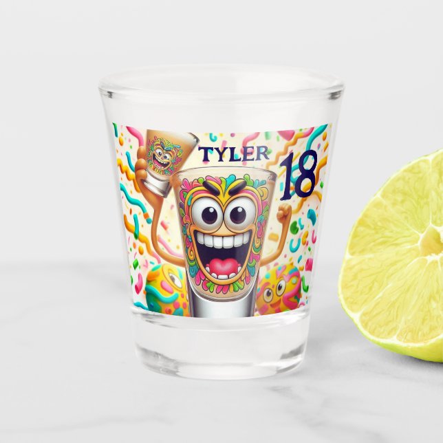 Vaso de chupito para Fiesta Rave – Diversión vibra (Anverso)