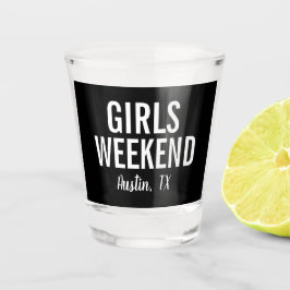 Vaso de chupito para fin de semana de chicas moder