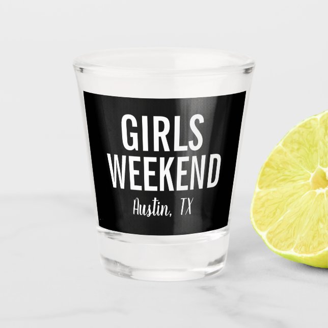 Vaso de chupito para fin de semana de chicas moder (Anverso)