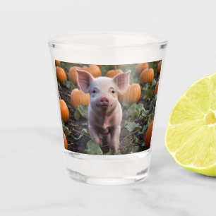 Vaso De Chupito **"Parche de alegría: un Lechón feliz entre calaba