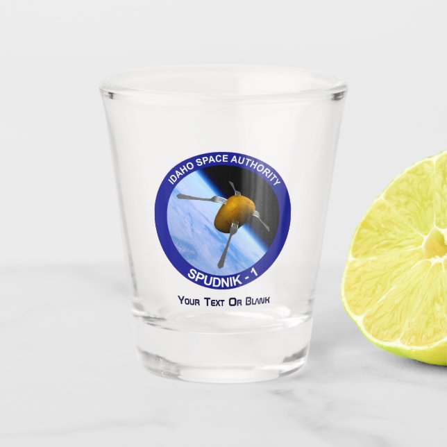 Vaso De Chupito Parche de misión de satélite Idaho Spudnik (Anverso)