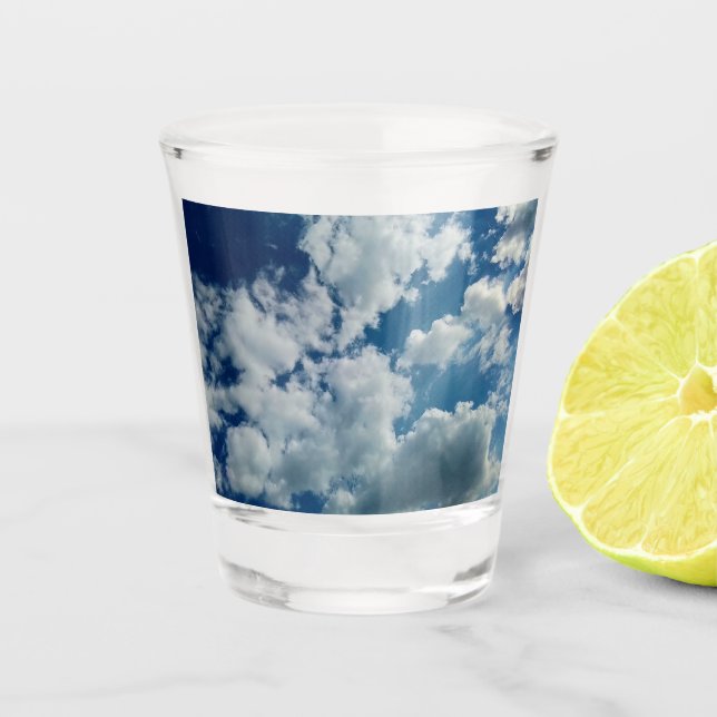 Vaso De Chupito Parches de nubes (Anverso)