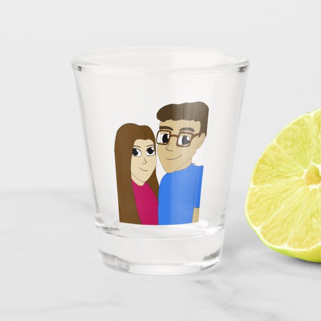 Vaso De Chupito pareja Chibi (Anverso)