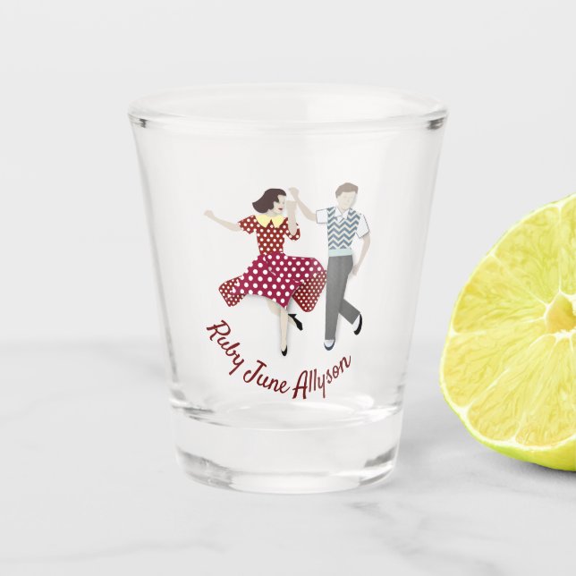 Vaso De Chupito Pareja Dance Swing (Anverso)