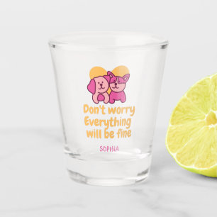 Vaso De Chupito Pareja de perro y cosecha de animaciones