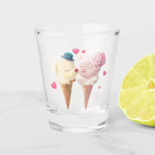 Vaso De Chupito Pareja helada - amor al primer ladrillo