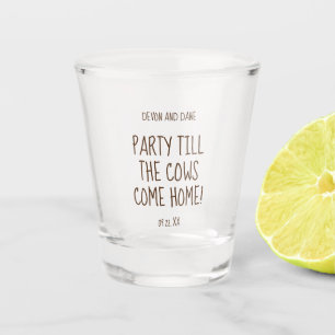 Vaso De Chupito Parejas De Compromiso Rústica Serie Barn Glass Sho