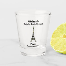 Vaso De Chupito París Francia Torre Eiffel Favor del Soltero