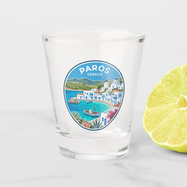 Vaso De Chupito Paros Grecia (Anverso)