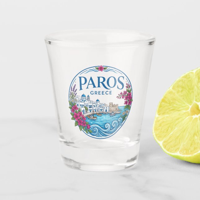 Vaso De Chupito Paros Grecia (Anverso)