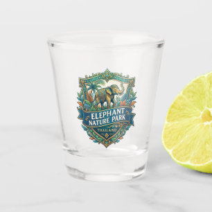 Vaso De Chupito Parque de la Naturaleza del Elefante Tailandia