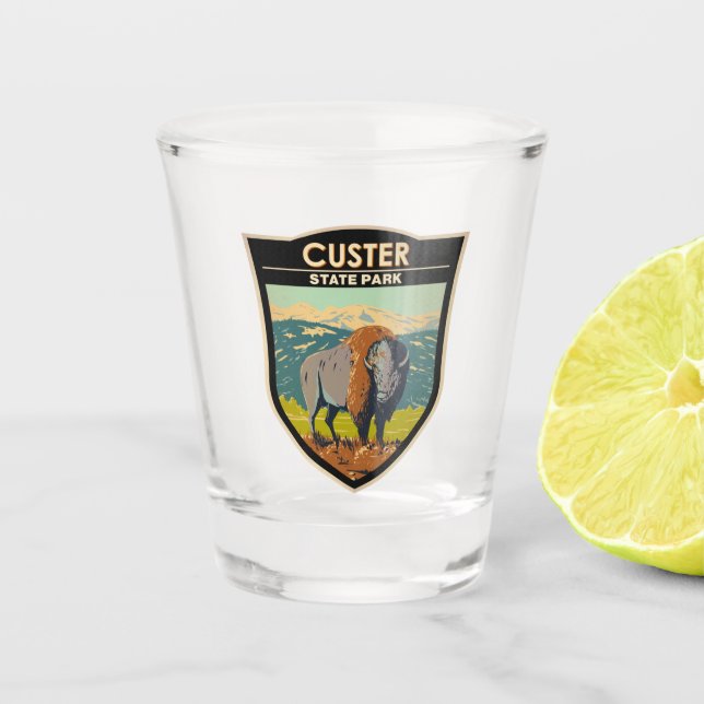 Vaso De Chupito Parque estatal Custer Dakota del Sur American Biso (Anverso)