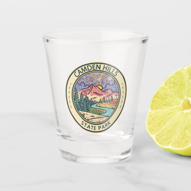 Vaso De Chupito Parque estatal de Camden Hills Maine Badge (Anverso)