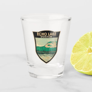 Vaso De Chupito Parque Estatal Echo Lake New Hampshire Vintage