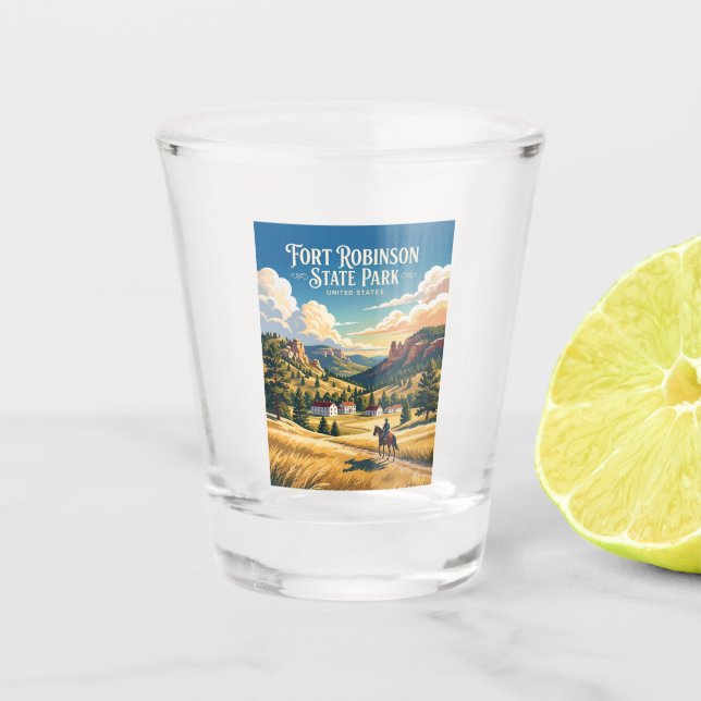 Vaso De Chupito Parque Estatal Fort Robinson Nebraska (Anverso)