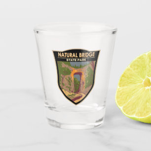 Vaso De Chupito Parque estatal Puente Natural Virginia Vintage