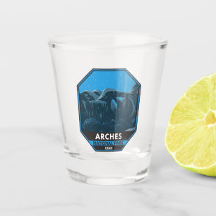 Vaso De Chupito Parque nacional Arches Utah Night Sky Vintage