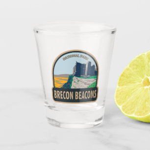 Vaso De Chupito Parque nacional Brecon Beacons Wales Vintage