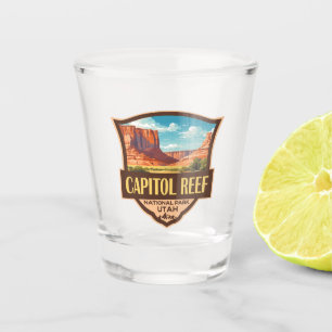 Vaso De Chupito Parque nacional Capitol Reef Ilustracion Arte Retr
