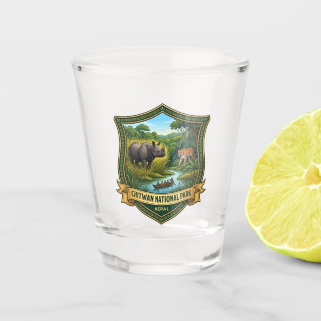 Vaso De Chupito Parque Nacional Chitwan Nepal (Anverso)