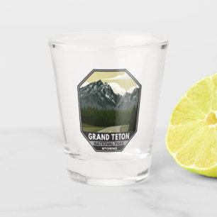 Vaso De Chupito Parque nacional de Grand Teton Wyoming Road Vintag