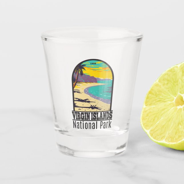 Vaso De Chupito Parque nacional de las Islas Vírgenes Playa Trunk  (Anverso)