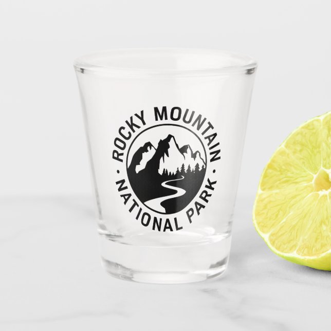 Vaso De Chupito Parque nacional de las Montañas Rocosas Emblem (Anverso)