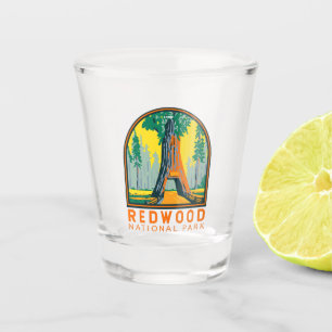 Vaso De Chupito Parque nacional de secuoya Candelier Tree Vintage