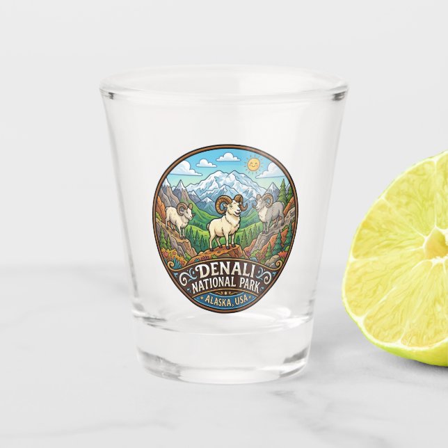 Vaso De Chupito Parque Nacional Denali Alaska (Anverso)