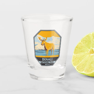Vaso De Chupito Parque nacional Denali Alaska Moose Vintage