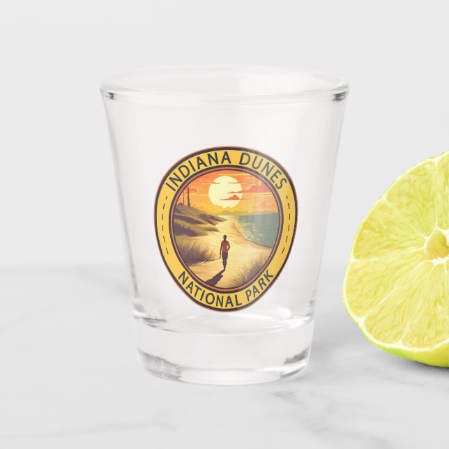 Vaso De Chupito Parque nacional Dunas de Indiana Viajes de arte (Anverso)