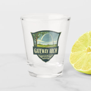 Vaso De Chupito Parque nacional Gateway Arch Ilustracion Arte Retr