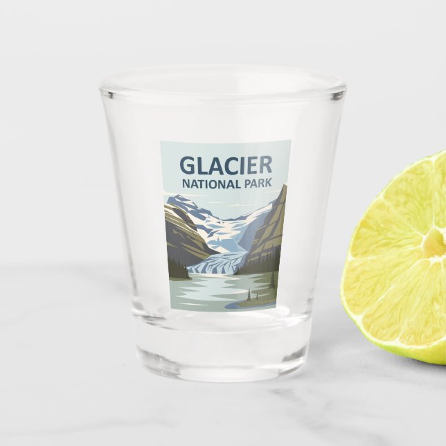 Vaso De Chupito Parque nacional Glaciar Arte de Viajes (Anverso)