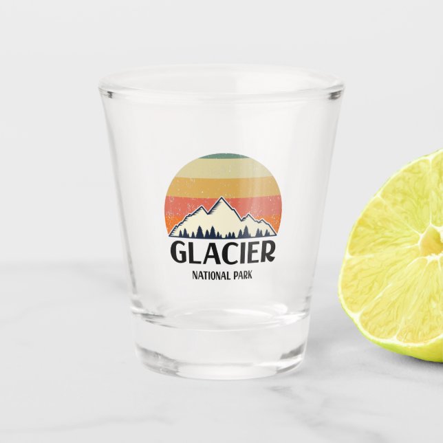 Vaso De Chupito Parque nacional Glaciar Vintage (Anverso)